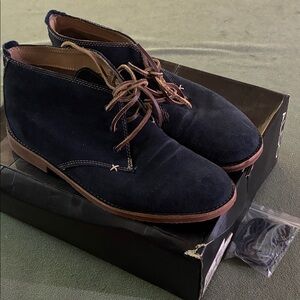 Aldo Men's Navy Suede Chukka Boots - Reinbald-1